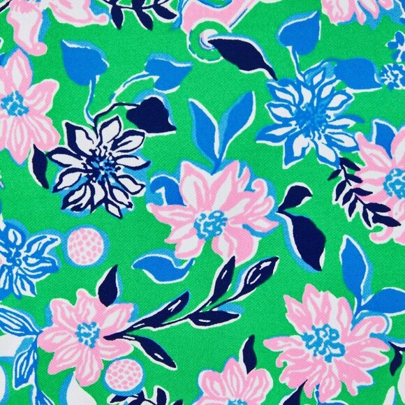 Lilly Pulitzer Frida Scallop Polo UPF 50, Spearmint Golf Till You Drop XS NWT - Picture 13 of 14